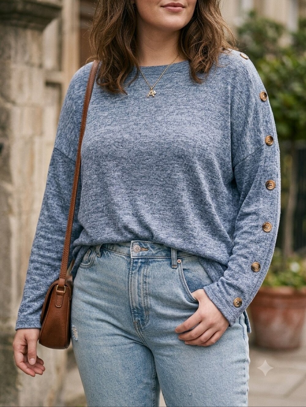 Coin 1804 Button Sleeve Knit Top Coastal Grandma Quiet Luxury Hygge Scandigirl